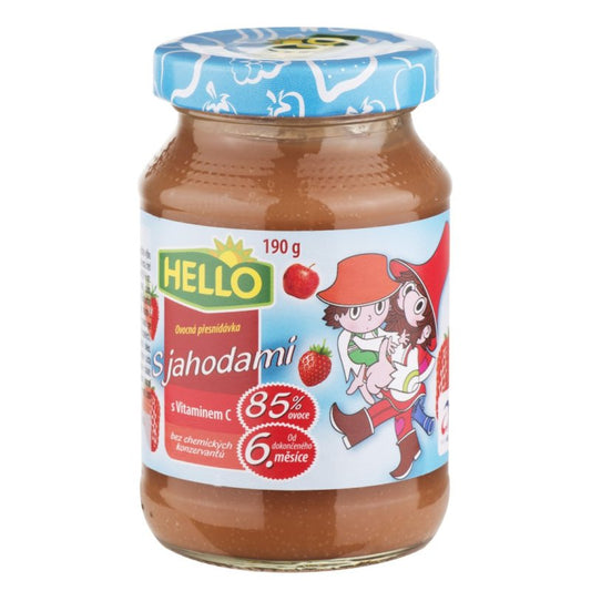 Detská výživa Jahoda 190g sklo Hello